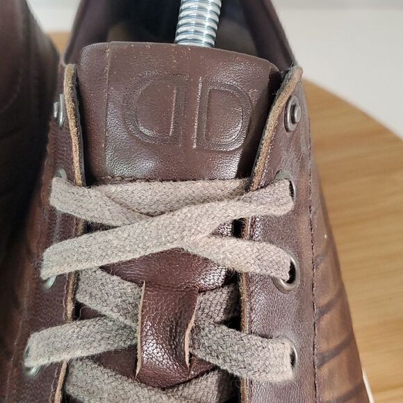 Democrata Men's Brown Leather Sneakers EU 43 - Picture 5 of 12